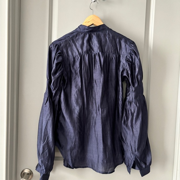 NWOT Savannah Morrow Leo Blouse in Navy - Picture 6 of 6